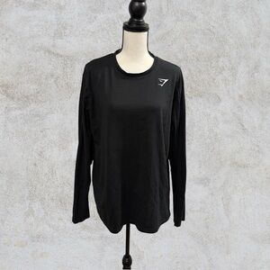 Gymshark Jet Black Long Sleeve Tee